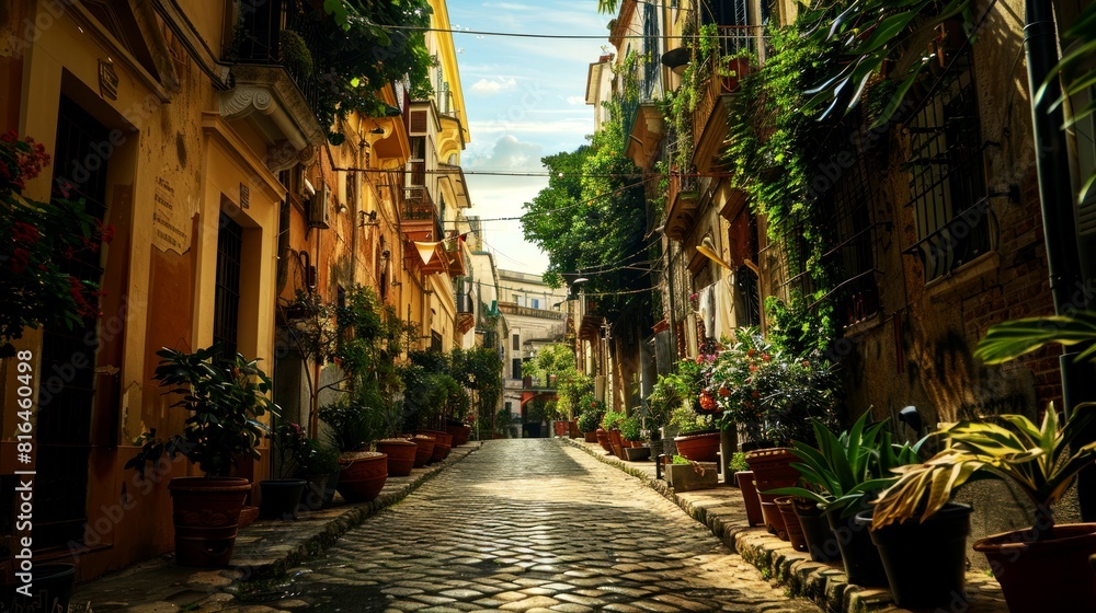 Fototapeta premium landscape stree of city modern, background