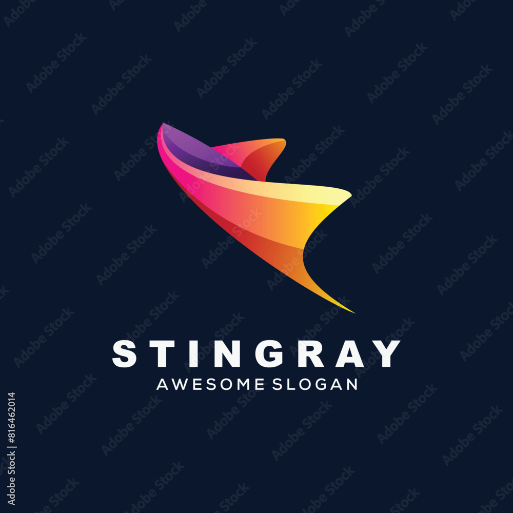 stingray logo colorful stingray logo colorful