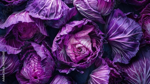 Photograph of violet cabbage