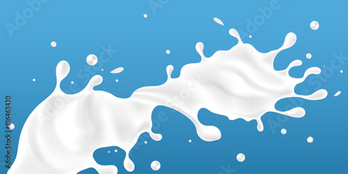 splash milky waves additional elements of milk design