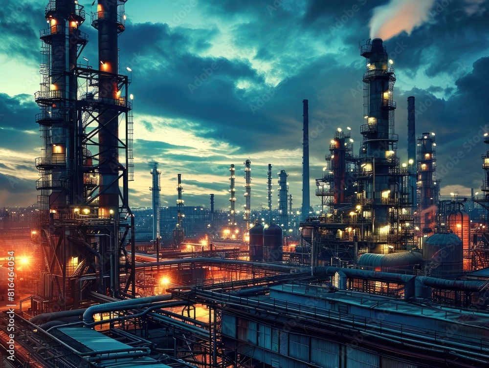 Pipeline and pipe rack of petroleum industrial background Pipeline and pipe rack of petroleum industrial background