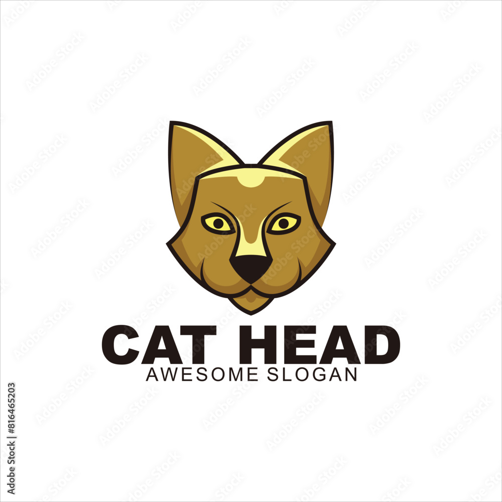 cat head mascot logo vector design cat head mascot logo vector design