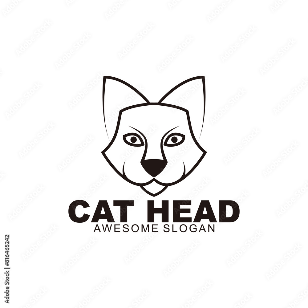 cat head mascot logo vector design cat head mascot logo vector design