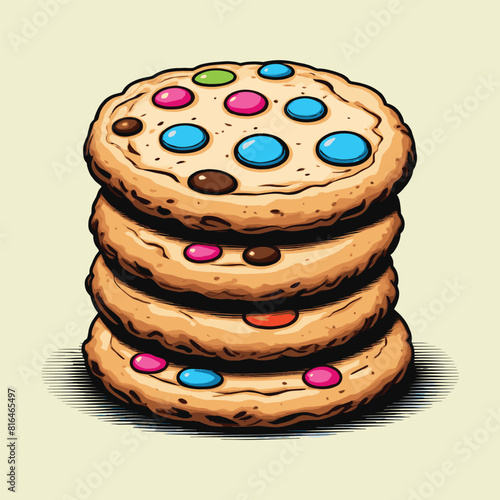 There are a lot of cookies stacked up on top of each other generative ai