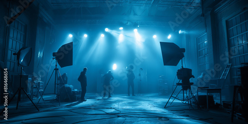 Studio, lighting, filming that requires space, backdrops. The director behind the scenes has a large photography studio for advertising shoots.	
