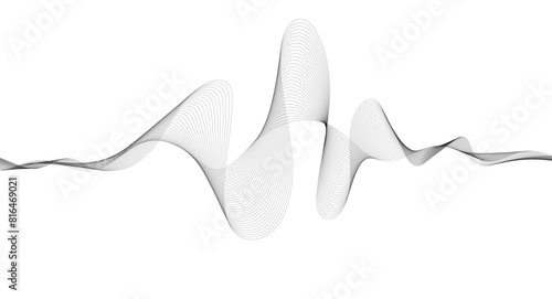 Wave lines smooth flowing dynamic isolated on white background. Technology, digital, communication, science, music concept vector background illustration.