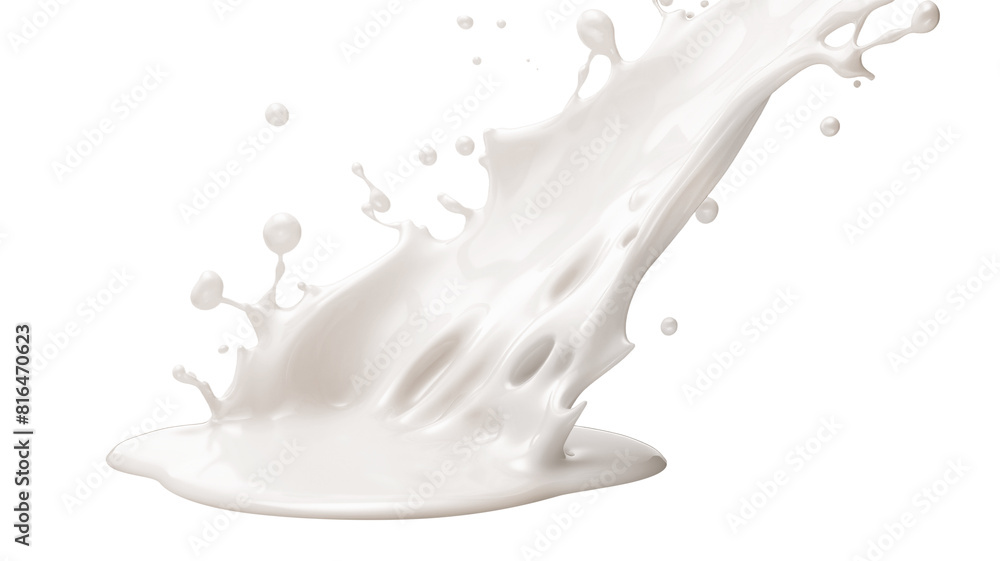 Set of delicious milk splashes, cut out Set of delicious milk splashes, cut out