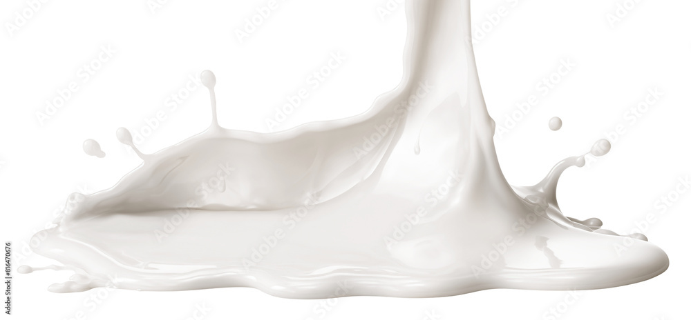 Set of delicious milk splashes, cut out Set of delicious milk splashes, cut out