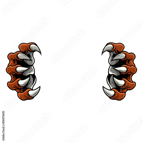 Tiger claw mascot logo design