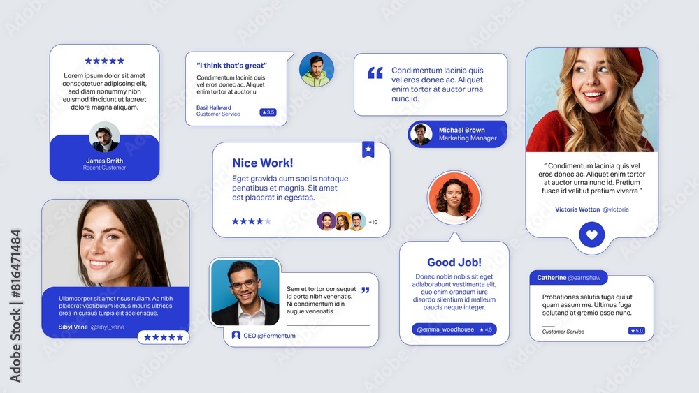 Testimonials & Quotes Video Template Stock Template | Adobe Stock