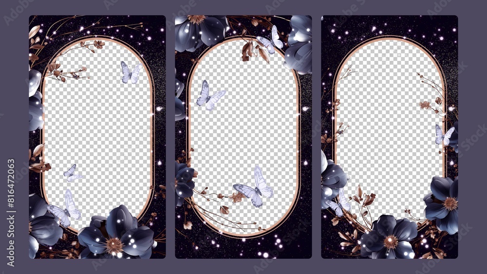 Whimsical Frame Overlay Video Template Stock Template | Adobe Stock