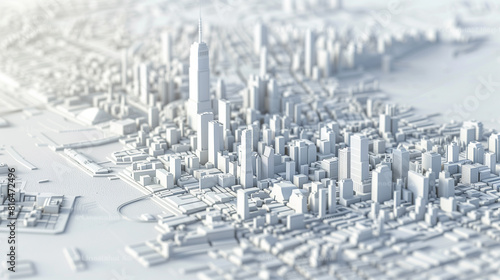 New york city with white material.