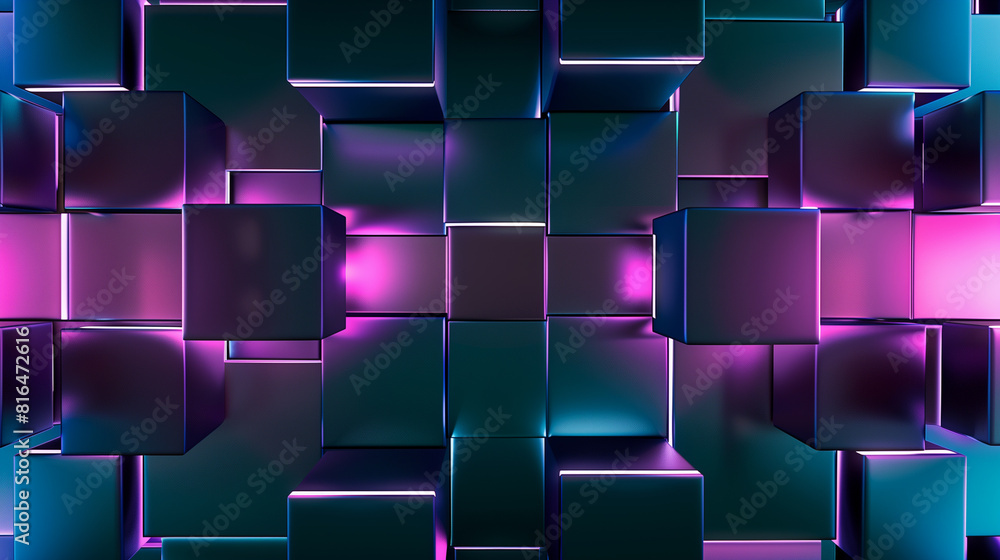 Neon Squares Background. Neon Squares Background.