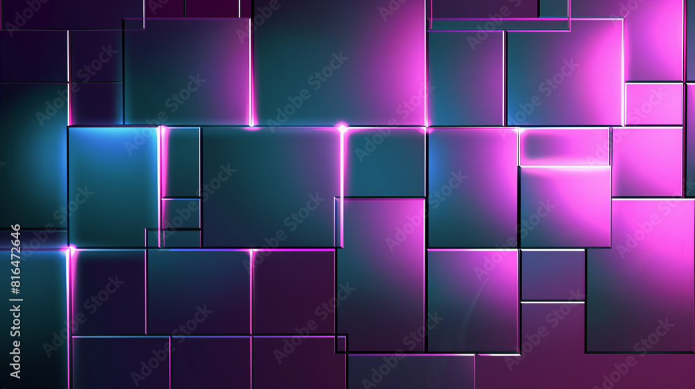Neon Squares Background. Neon Squares Background.