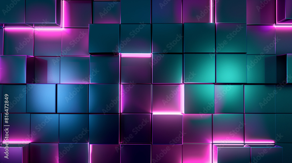 Neon Squares Background. Neon Squares Background.