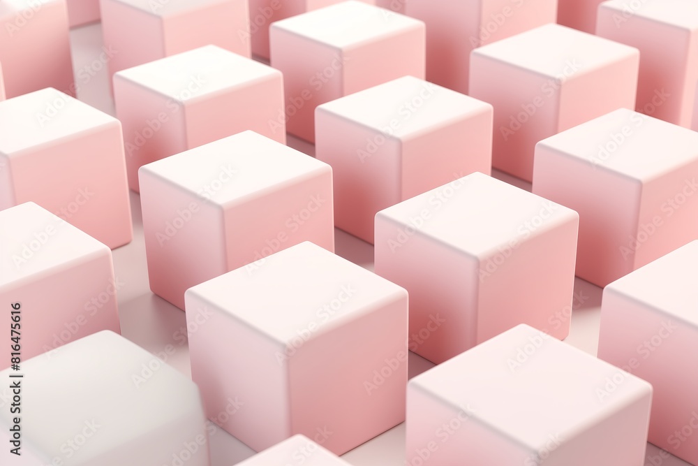 Minimalist Pastel pink Cube Pattern Minimalist Pastel pink Cube Pattern