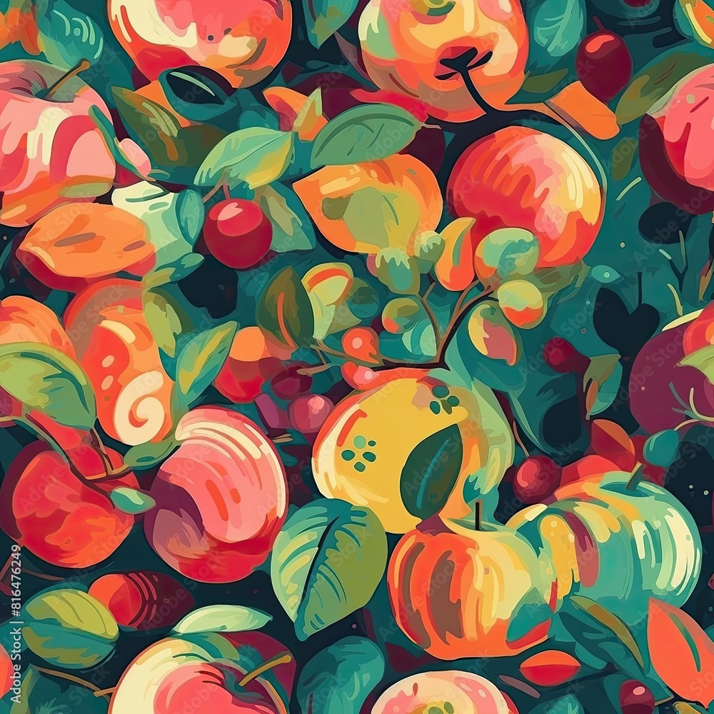 Apple seamless pattern, texture, background. Apple seamless pattern, texture, background.
