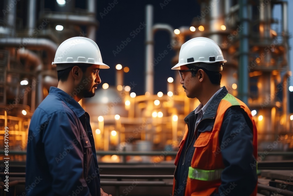 Oil and gas refinery industrial engineer in industrial plant Oil and gas refinery industrial engineer in industrial plant