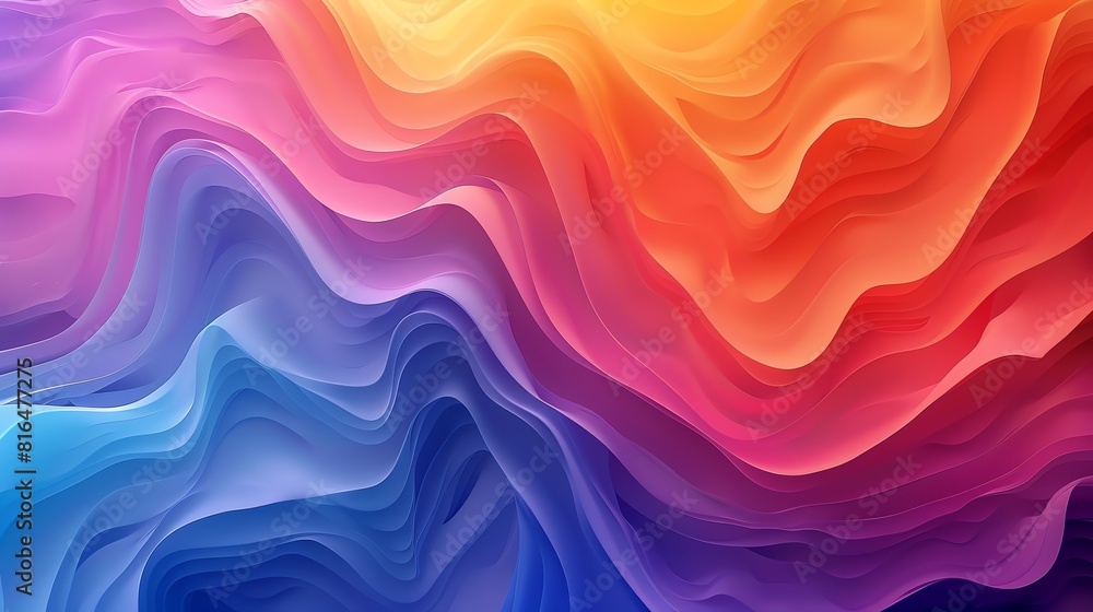 Fototapeta premium Gradient abstract background, smooth transitions between vibrant colors, modern and clean