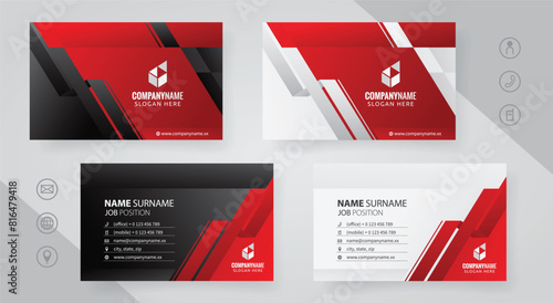 Set of Red and Black Web banners templates, Coverpage Standard sizes with space. Vector illustration