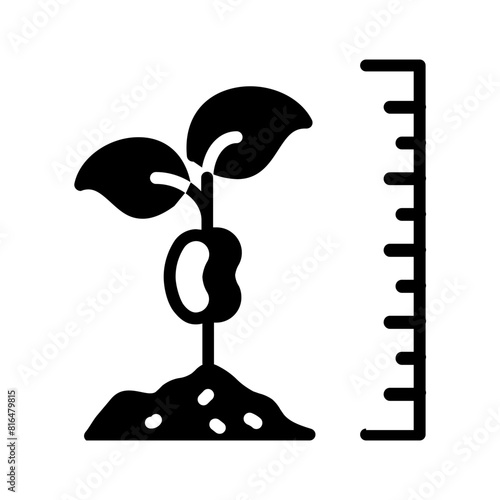 Vector solid black icon for Hyper growth