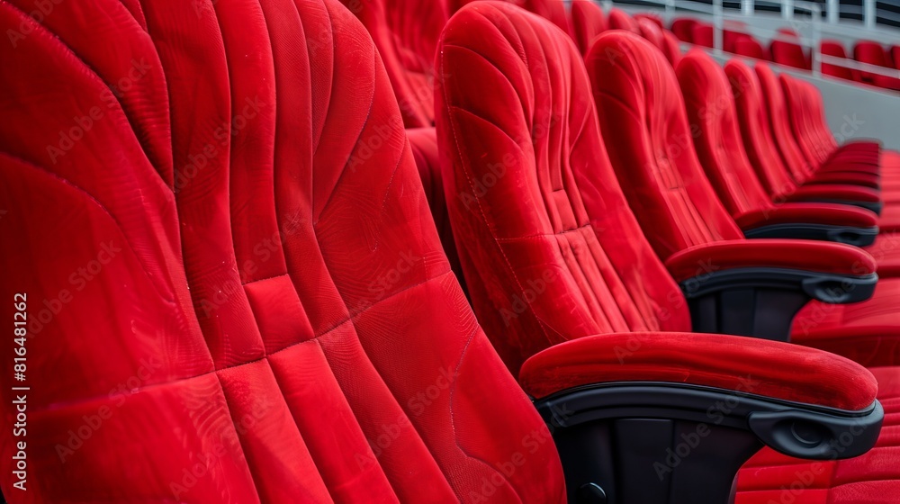 Obraz premium Red stadium seat covers