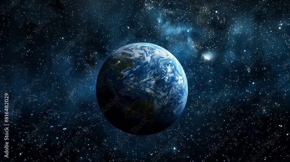 Obraz premium portrait of planet earth horizon in space