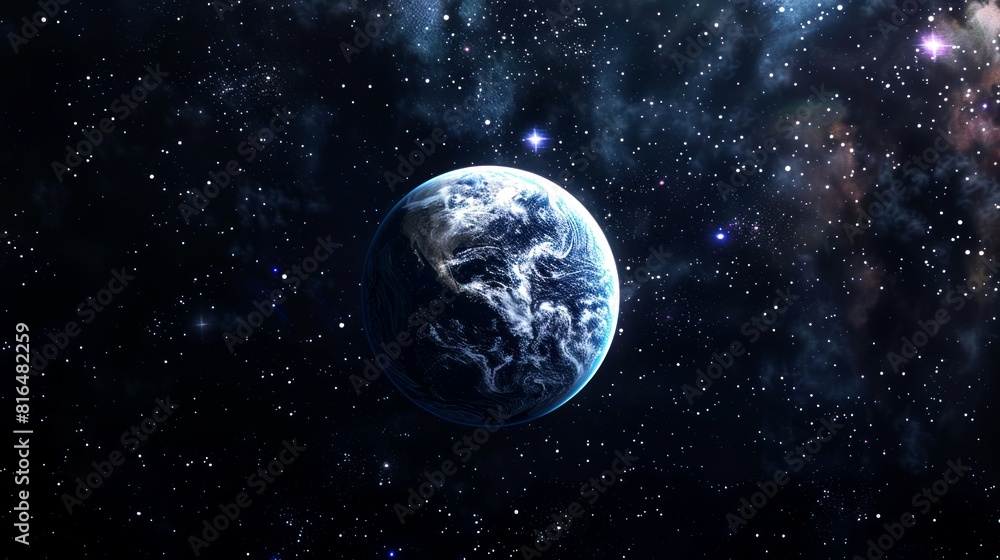 Obraz premium portrait of planet earth horizon in space