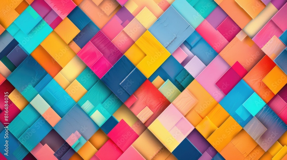 Colorful square pattern background for social media posts and advertisements