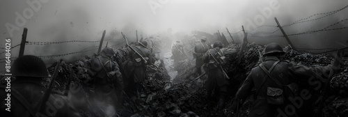 World War 1: Valiant Soldiers Battling Amidst the Uncertainty and Harsh Conditions of Trench Warfare