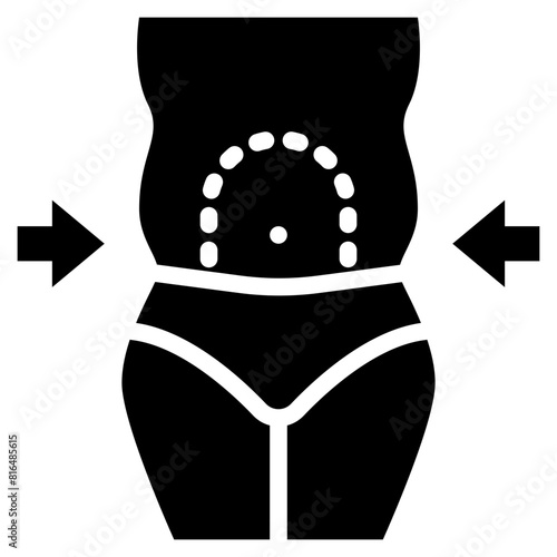 liposuction fat surgery beauty solid glyph