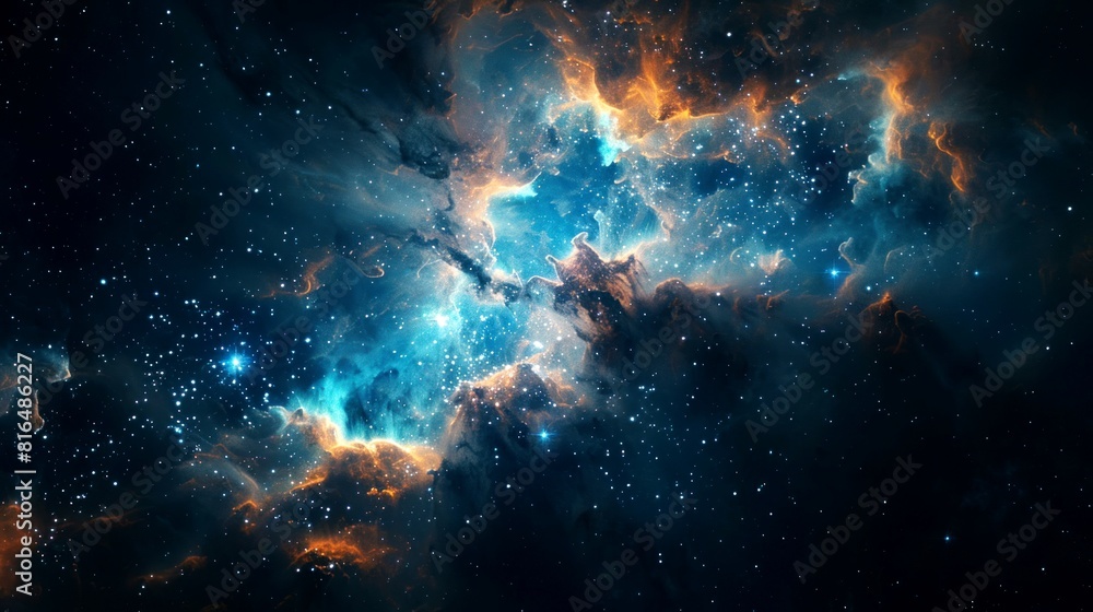 Obraz premium nebula, galaxy, star, space background