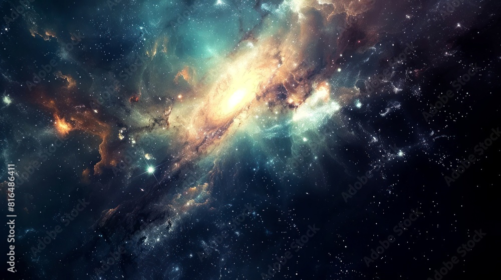 Fototapeta premium nebula, galaxy, star, space background