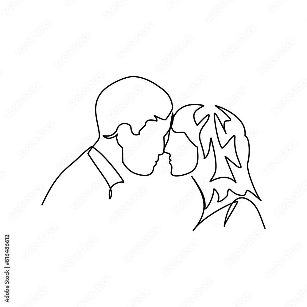 Fototapeta premium Couple vector illustration