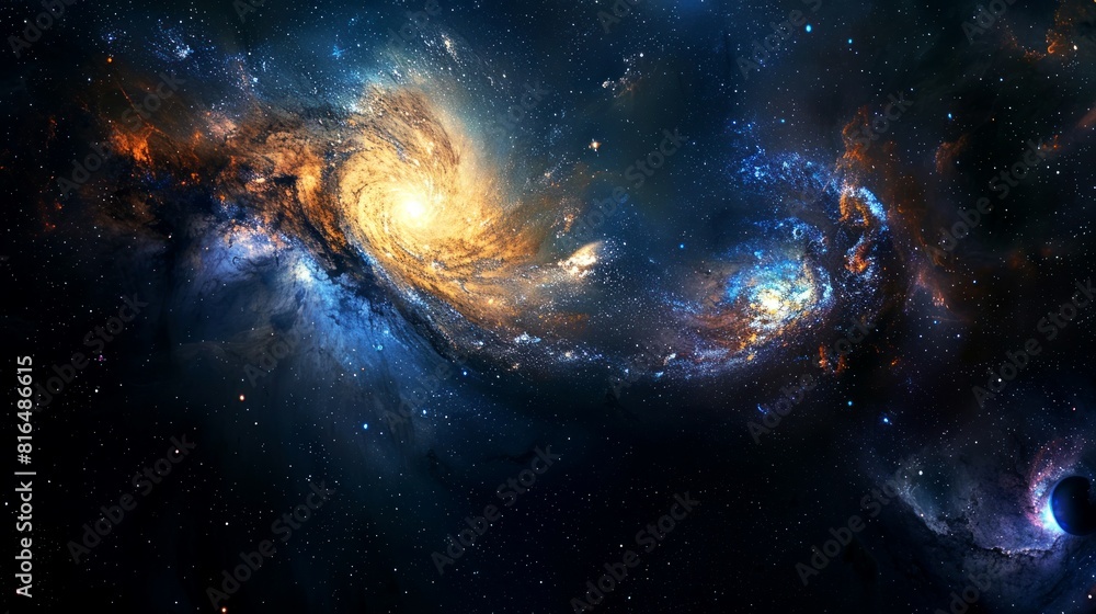 Fototapeta premium nebula, galaxy, star, space background