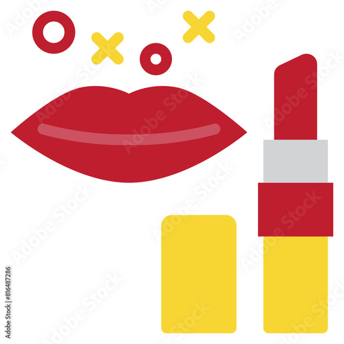 lip cosmetic beauty lipstick flat style