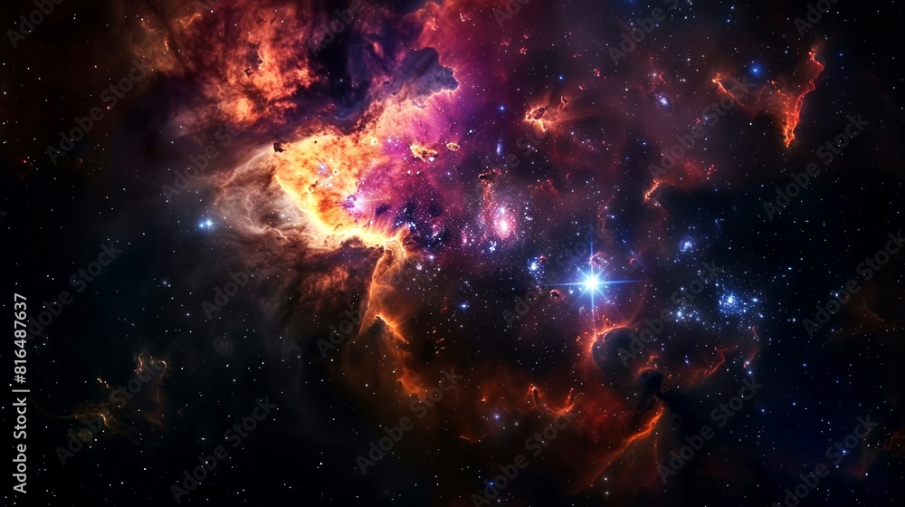 nebula, galaxy, star, space background