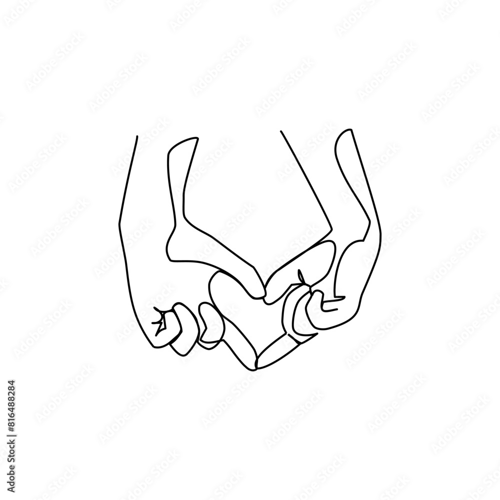 Hands drawn in line art style Hands drawn in line art style