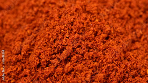Heap of red smoked paprika or Chili pepper