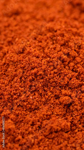 Heap of red smoked paprika or Chili pepper