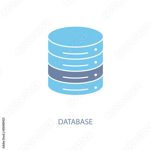 database concept line icon. Simple element illustration. database concept outline symbol design.