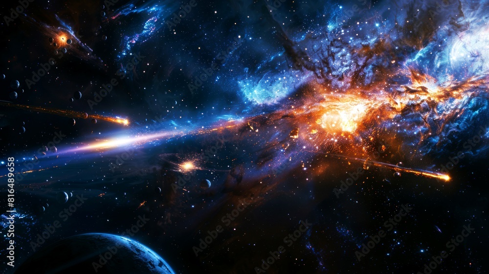 Obraz premium nebula, galaxy, star, space background
