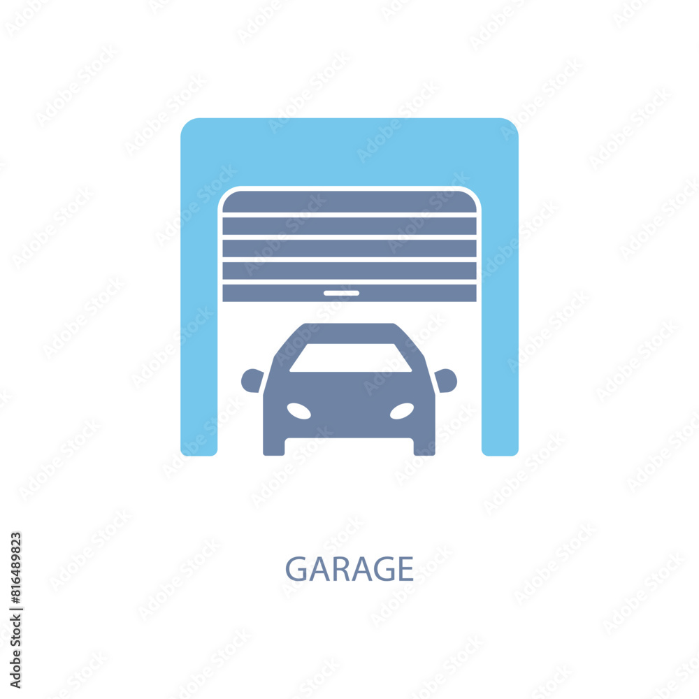 garage concept line icon. Simple element illustration. garage concept outline symbol design. garage concept line icon. Simple element illustration. garage concept outline symbol design.