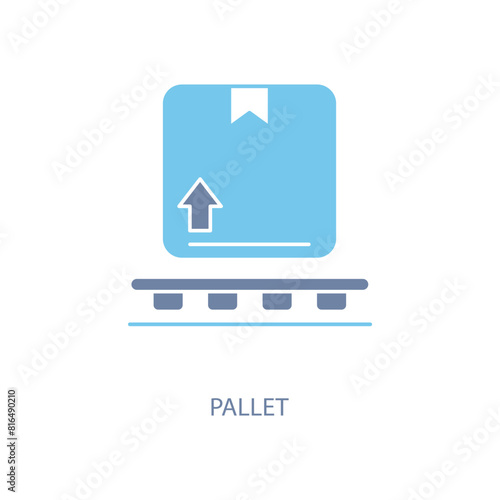 pallet concept line icon. Simple element illustration. pallet concept outline symbol design.