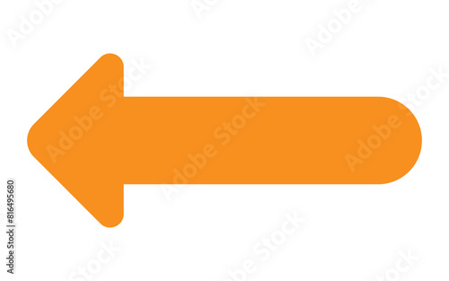 Orange Arrow Symbol. Vector, isolated. 11:11