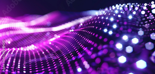 Electric purple & white halftone.