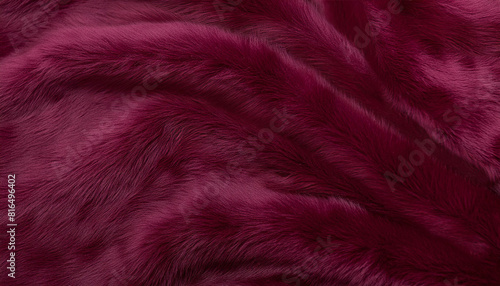 Dark pink fluffy fur texture background