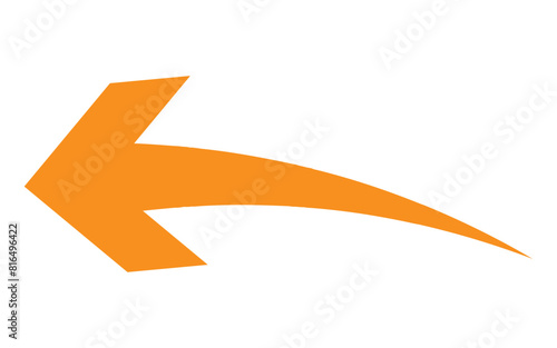 Orange arrow icon on white background. flat style. arrow icon for your web site design, logo, app, UI. arrow indicated the direction symbol. 11:11