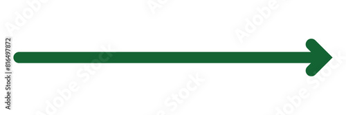Green arrow icon. Long arrow vector, silhouette. Groth arrow sign. 11:11