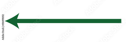 Green arrow icon. Long arrow vector, silhouette. Groth arrow sign. 11:11